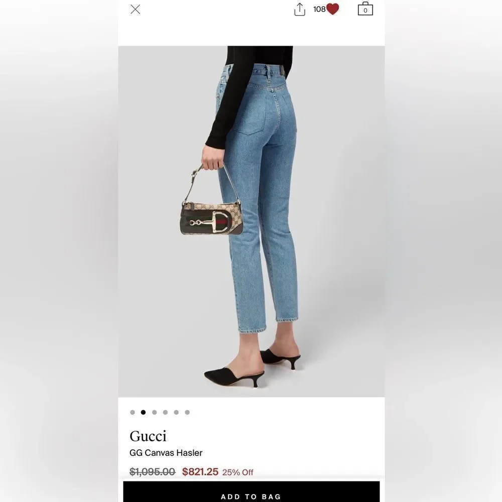 Gucci Green and Gold Women's Hasler Bag - Picture 16 of 16